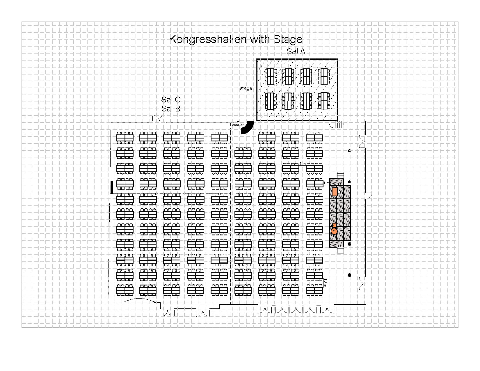 Gruppebord à 8, 848 plasser