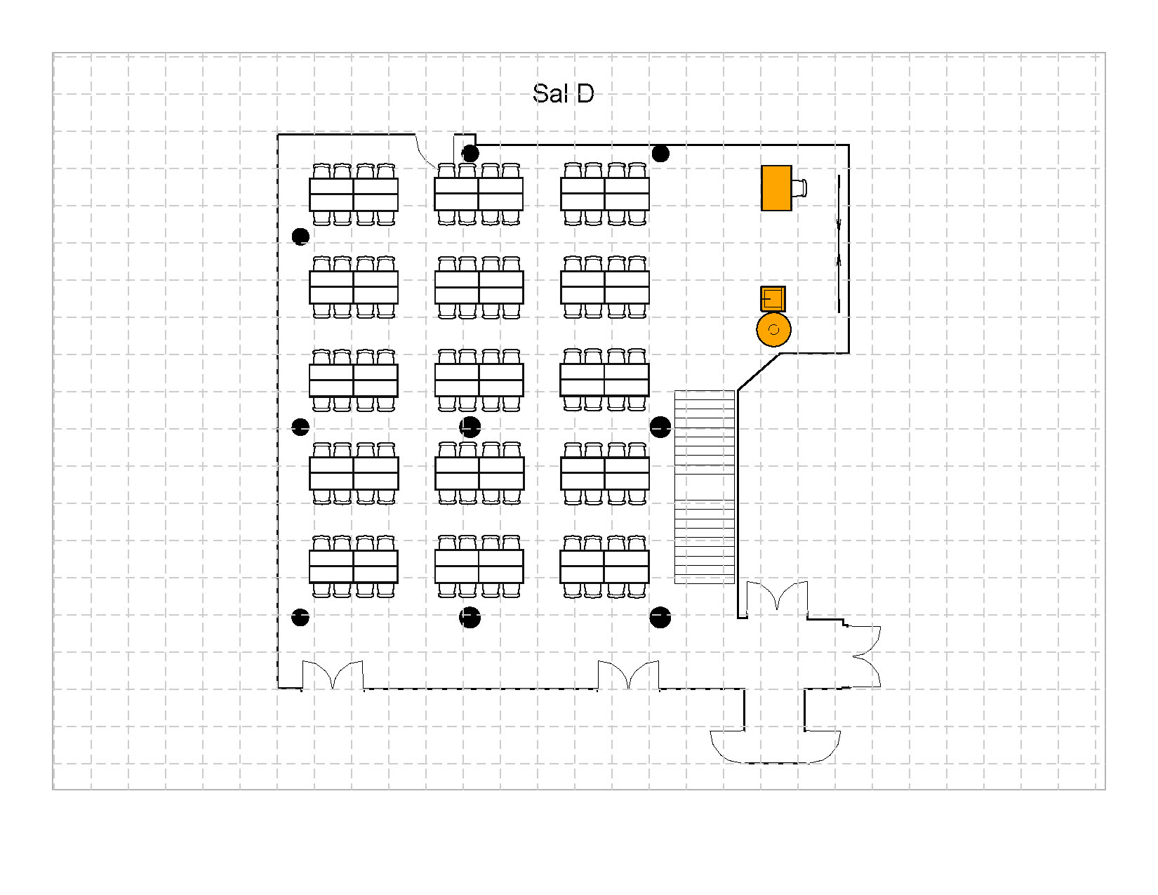 Gruppebord à 8, 120 plasser